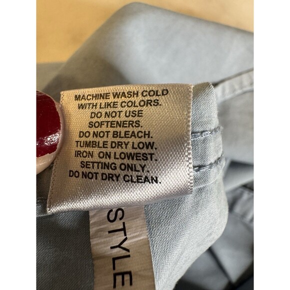 Drake Cinco Ranch Western Acid Wash Snap Shirt Dusty Blue Men’s Large - Picture 11 of 11